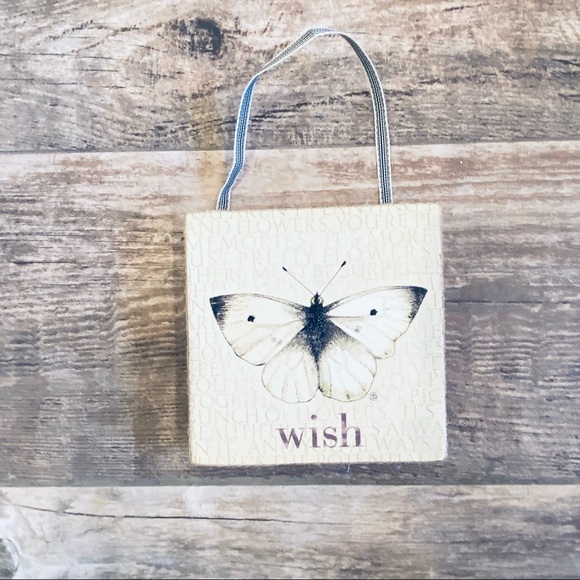 Butterfly Wish Burlap Hanging Tile  Nature’s Journey by Marjolein - Picture 11 of 11